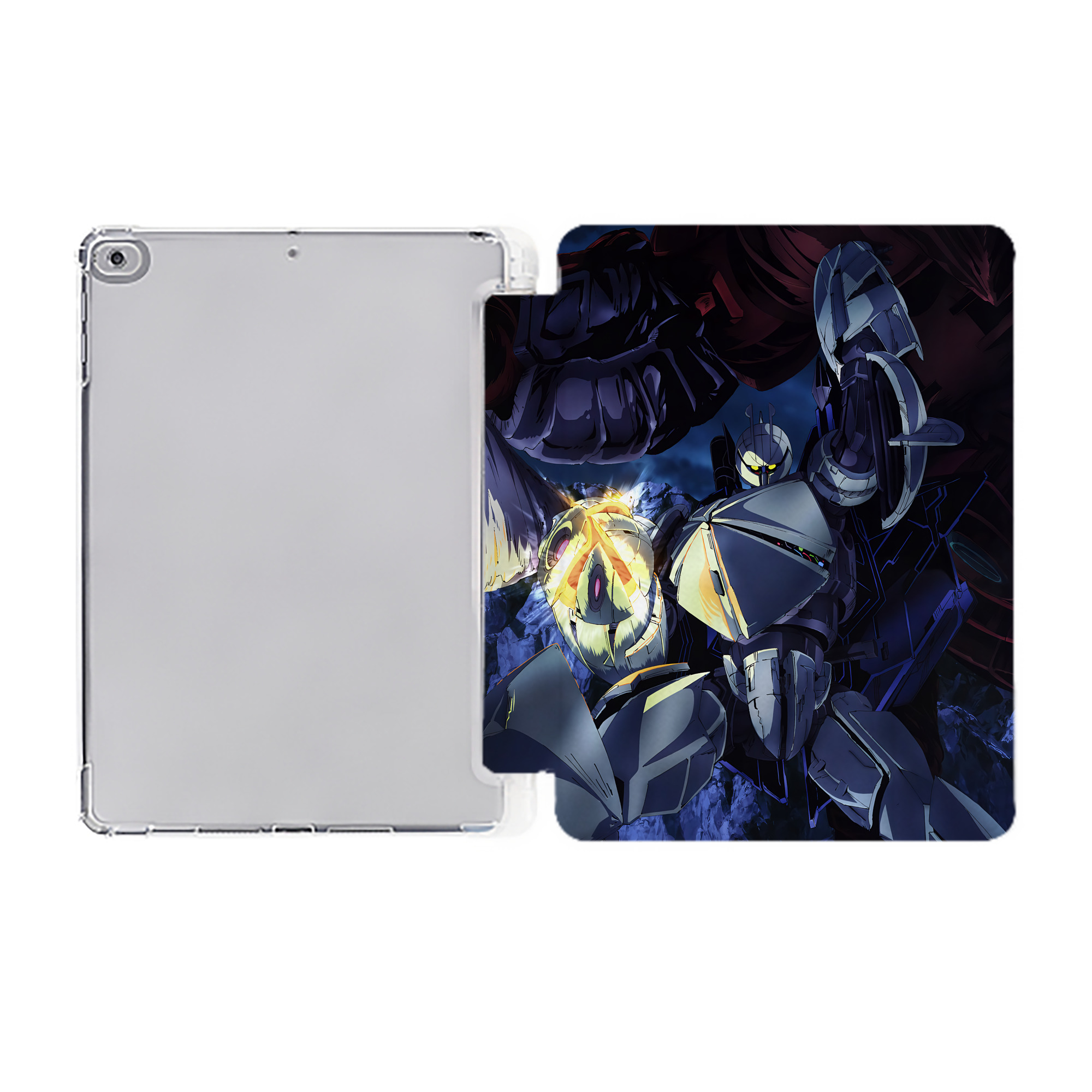 （画像用） 機動戦士ガンダム Mobile Suit Gundam IPad ケース ペン収納付き 三つ折りスタンド PUレザー×シリコン 対応機種9.5/10.5/10.9インチ